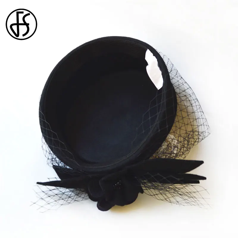 Женская шляпка Таблетка FS для церкви и торжевечерние случаев красного черного