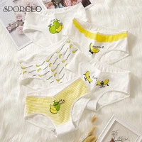 sporclo 1 pc cute cantaloupe pattern panties girl white mid waist underwear cotton antibacterial underpants 5 styles soft briefs