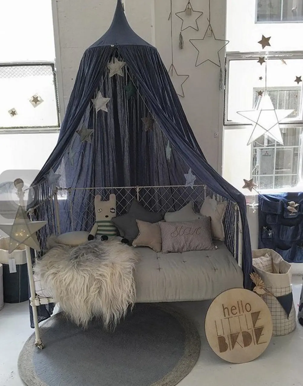 Принцесса Москитная сетка уличная комнатная купольная детская хлопковая