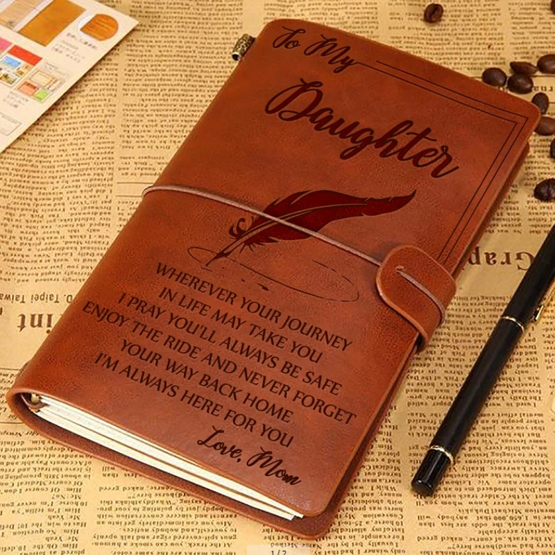 

Advanced Elegant Handcrafted Diary Notebook Engraved Leather Journal Message 203B