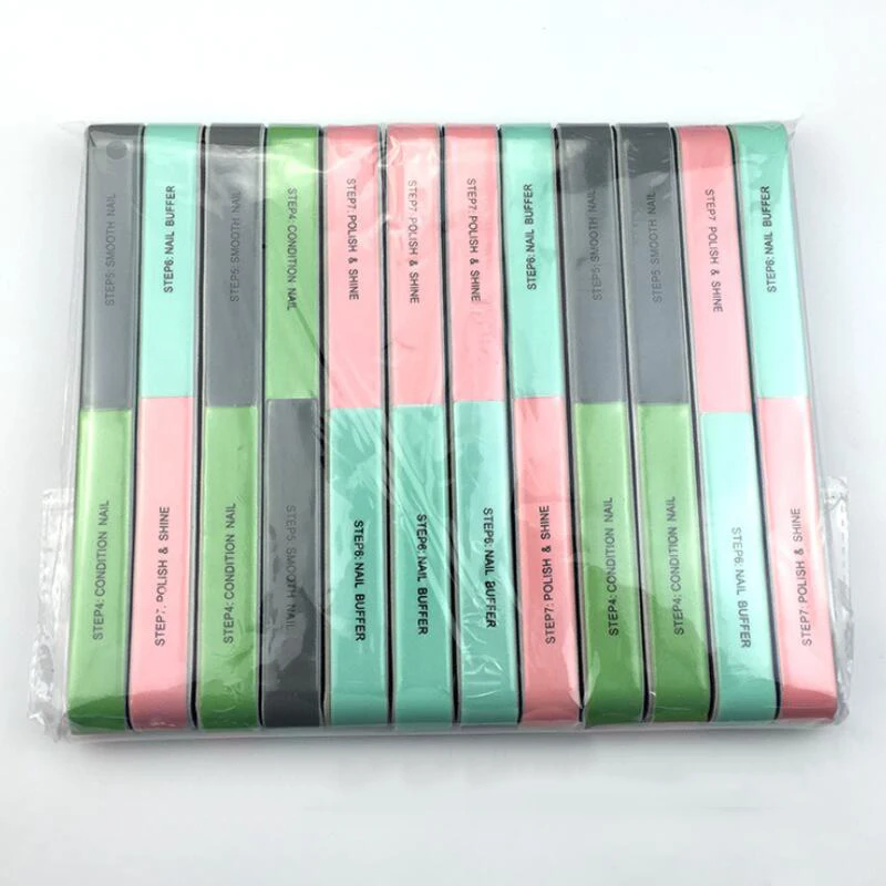 5pcs/set Six-sided NailFile Polishing Tool Printing Creative Sanding Nail File Professional Files | Красота и здоровье