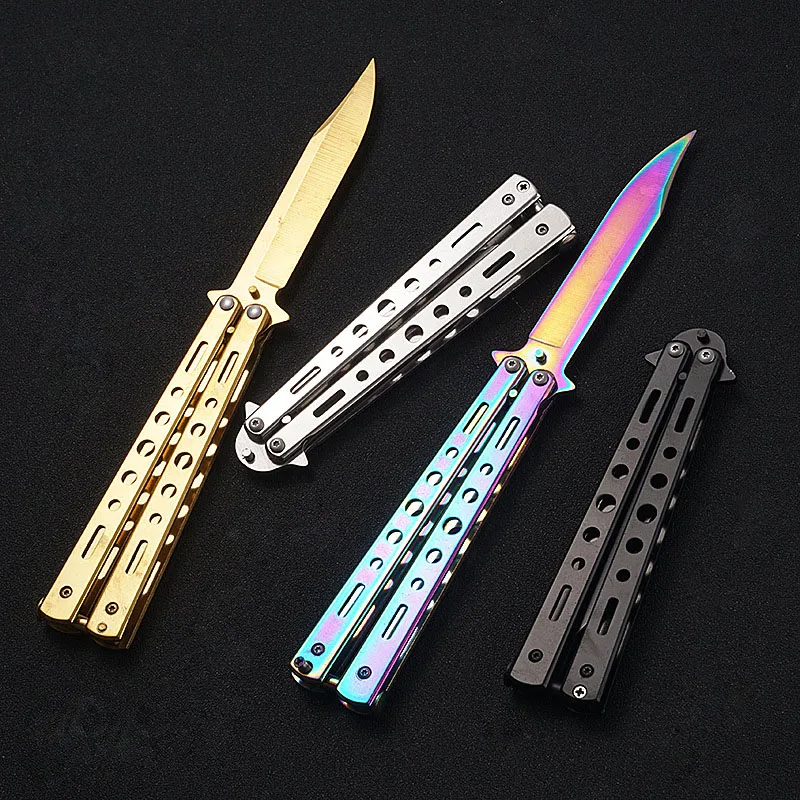 Складной тренировочный нож-бабочка для новичков CS GO портативный титановый