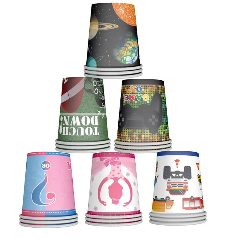 

6~10Pc/Set Pattern theme Point Party Disposable Paper Cups Juice Cup Decoration Kids Birthday Wedding Baby Shower Party Supplies