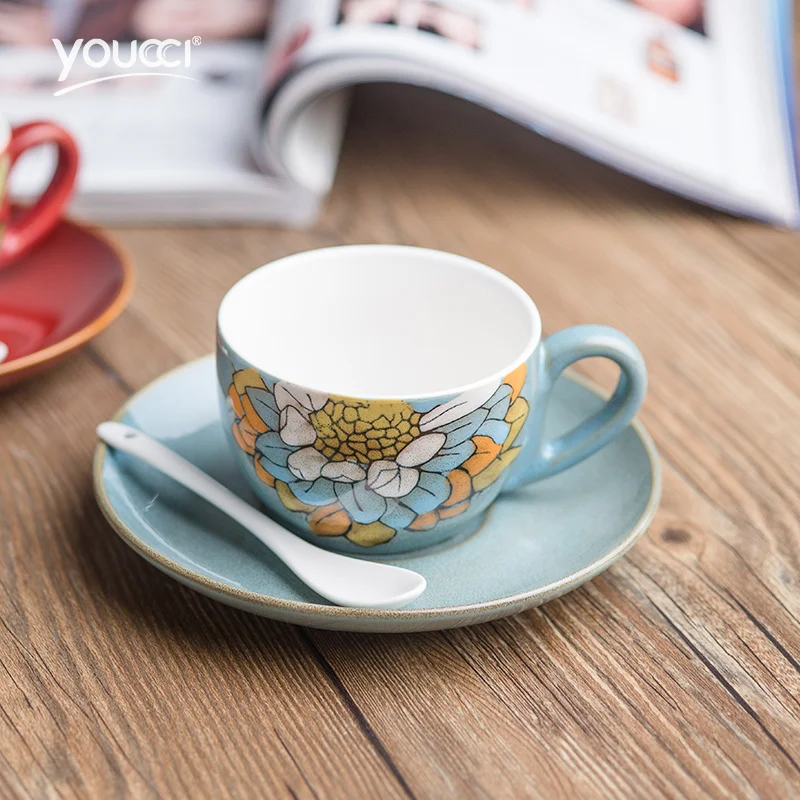 Набор винтажных керамических чайных блюдец фарфоровые чашки тумбы чашка для