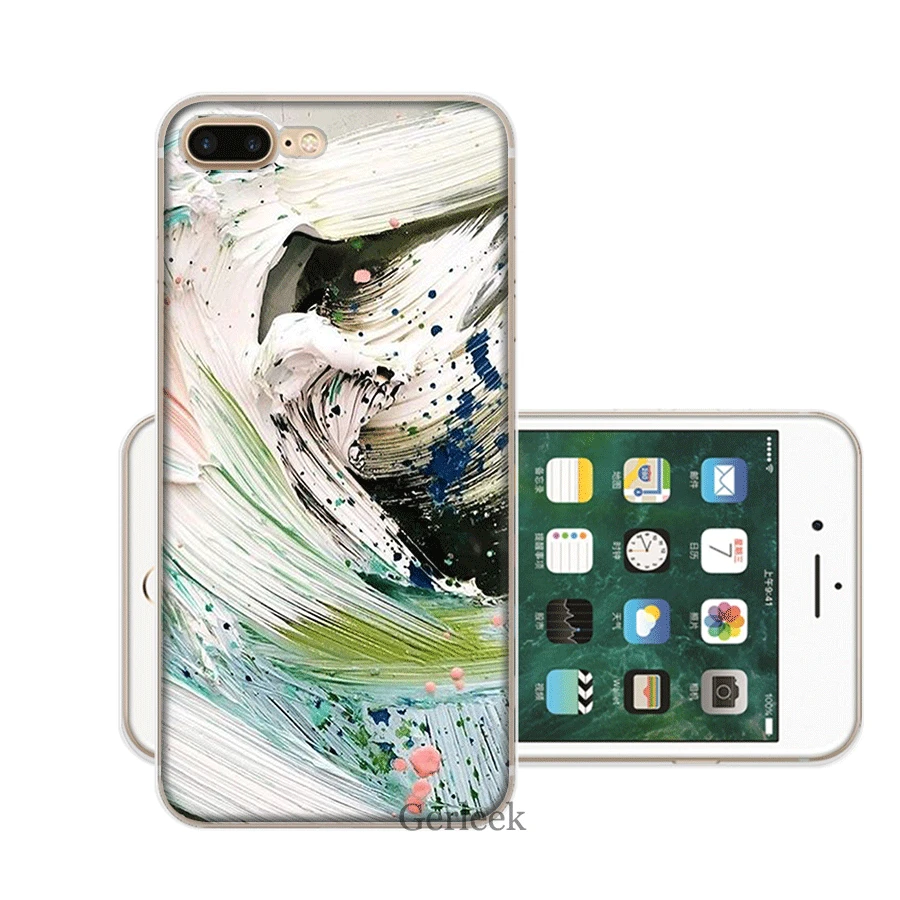 Mobile Phone Case for iPhone 11 Pro XR X XS Max 6 6S 7 8 Plus Cover 5 5S SE Paint Strokes Aesthetic Shell |