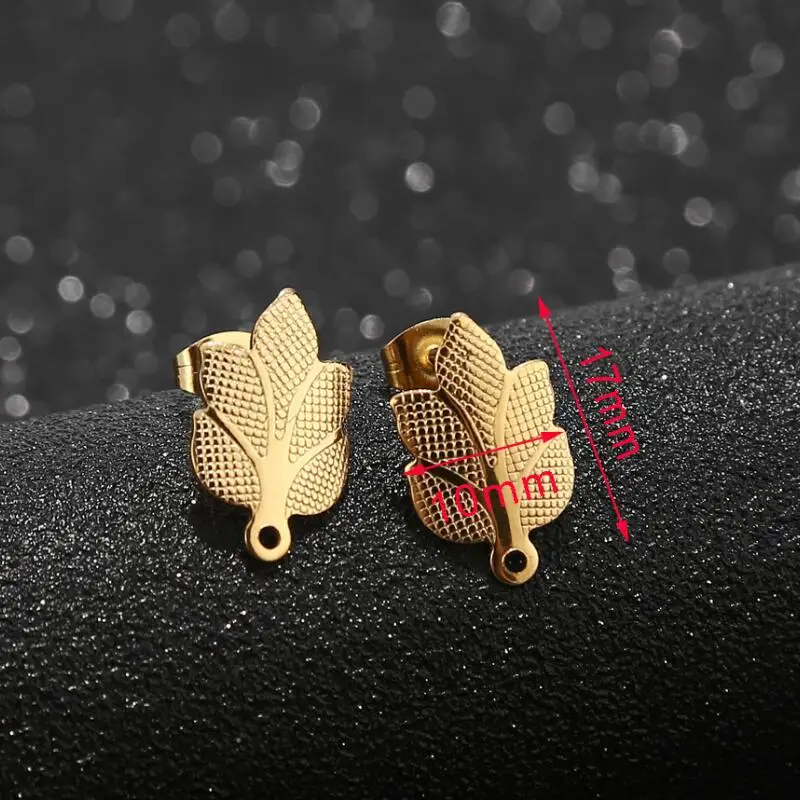 style 6 silver Новинка; 10 шт./лот стильные серьги из нержавеющей стали в виде капли воды/листьев пост сережки-гвоздики, ухо шпильки Изготовление Бижутерии - Цвет: style 6 silver