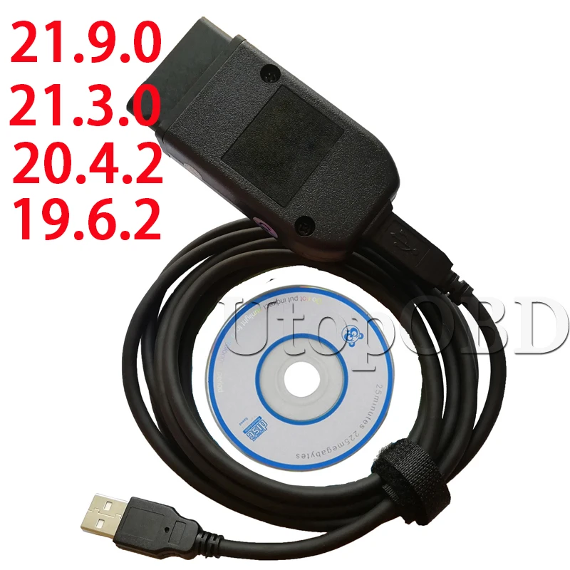 5pcs/lot Auto Tester Cable 19.6.2 OBDII 16Pin Diagnostic Interface USB for Kline and CAN BUS Pro VW AUDI ATMEGA162+16V8+FT232RQ - купить по