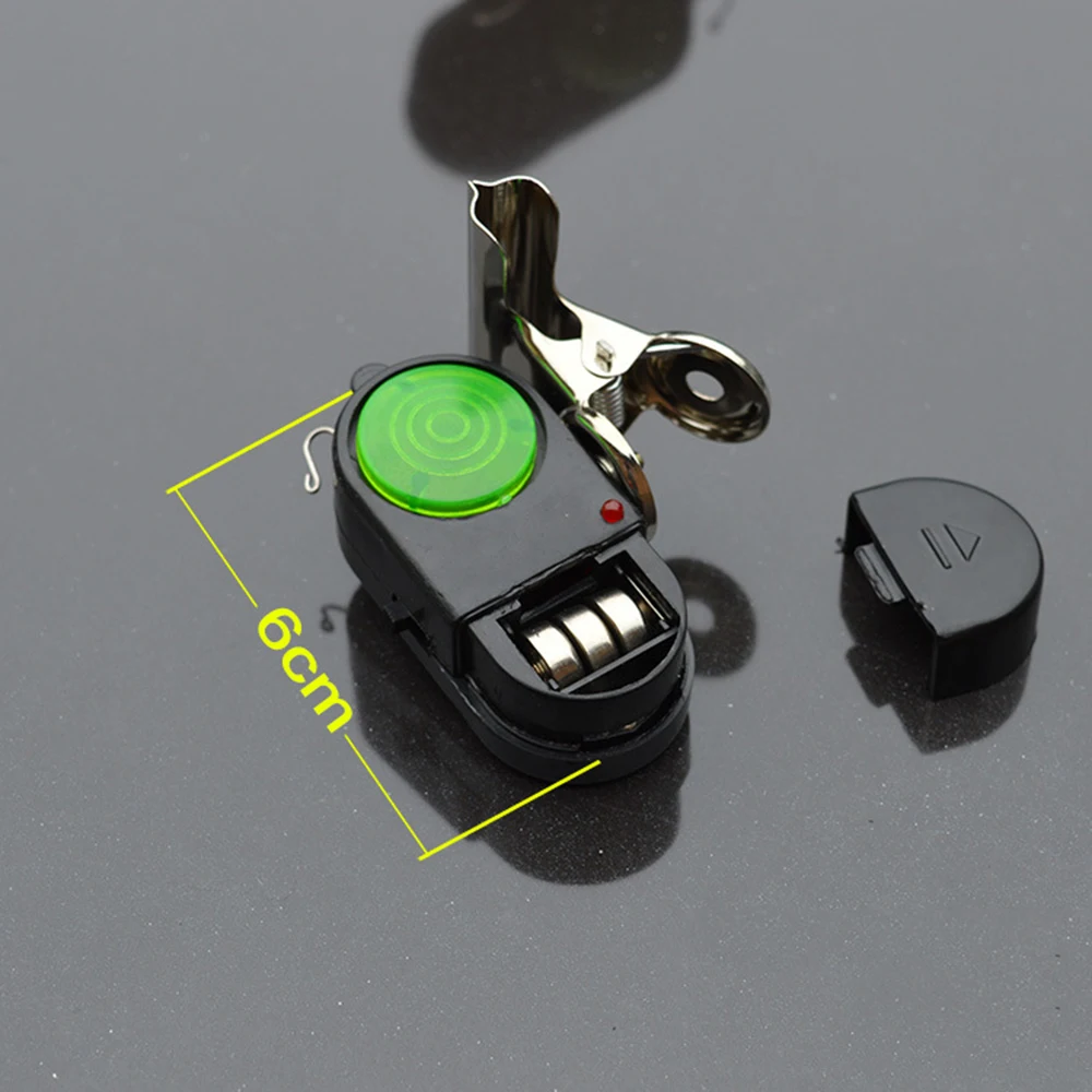 2pcs Fishing Alarm Electronic LED Fish Bite Sound Bell Clip On Rod Black | Спорт и развлечения