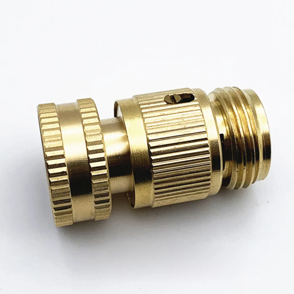 

2 Sets Garden Hose Brass Quick Connector Garden Hose Fitting Water Hose Connectors 3/4 Inch External Thread Female and Internal