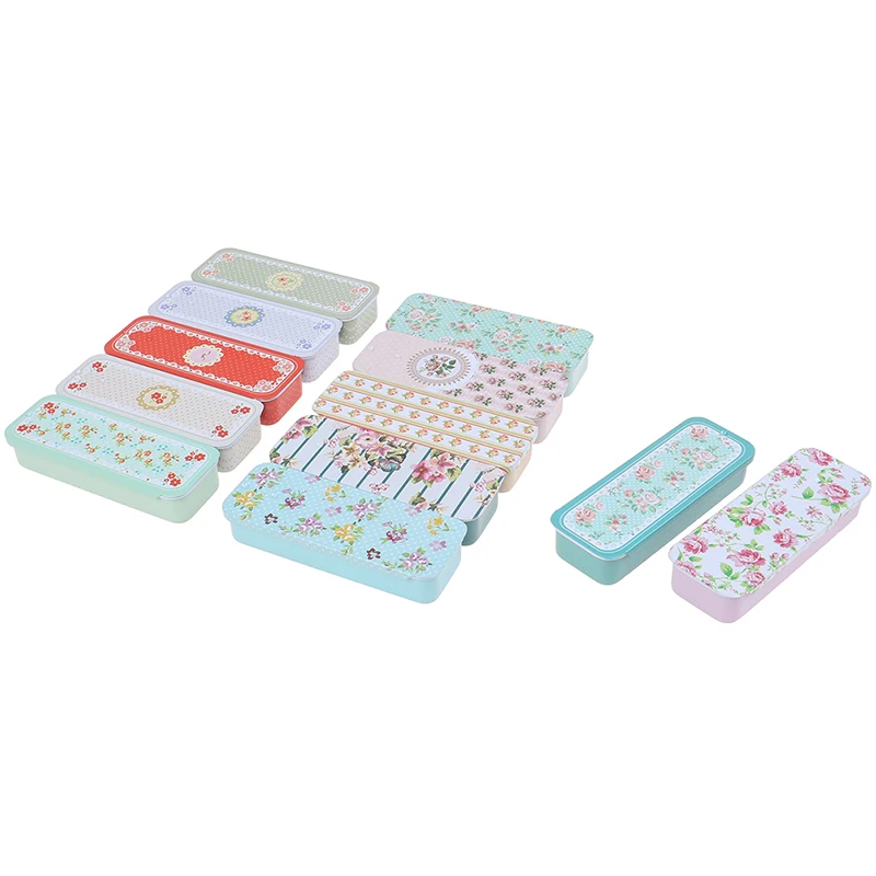 1PCS Rectangular Slide Cover Mini Iron Box Storage Wedding Jewelry Pill Cases Portable Tin Boxs Container | Дом и сад
