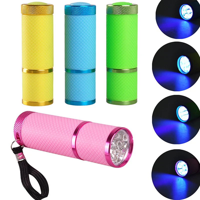 

Gel Curing Lamp Nail Polish Cure Light Mini Fast Nail Dryer 9 Led Uv Flashlight