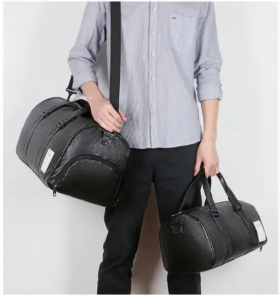 Waterproof Travel Bag Large Capacity Men Hand Luggage Duffle Bags Leather Handbag Multifunction Shoulder sports fitness bag