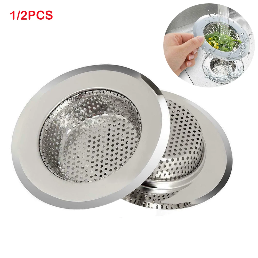 

Kitchen Sink Strainer Stainless Steel Flume Filter Mesh Trap Bathtub Wash Basin Sundries Drain Hole Strainer Kitchen Gadget