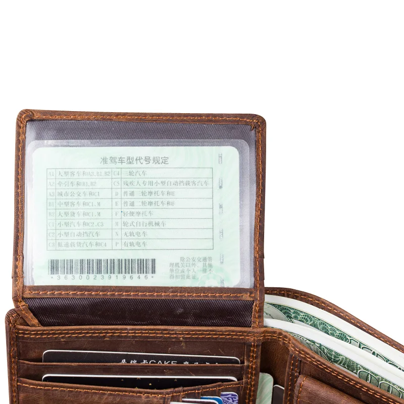 Мужской кошелек из натуральной кожи, RFID кошелек, зажим, кредитный держатель для карт, маленькие органические кошельки, Мини кошельки для монет в стиле ретро, portfel carteiras