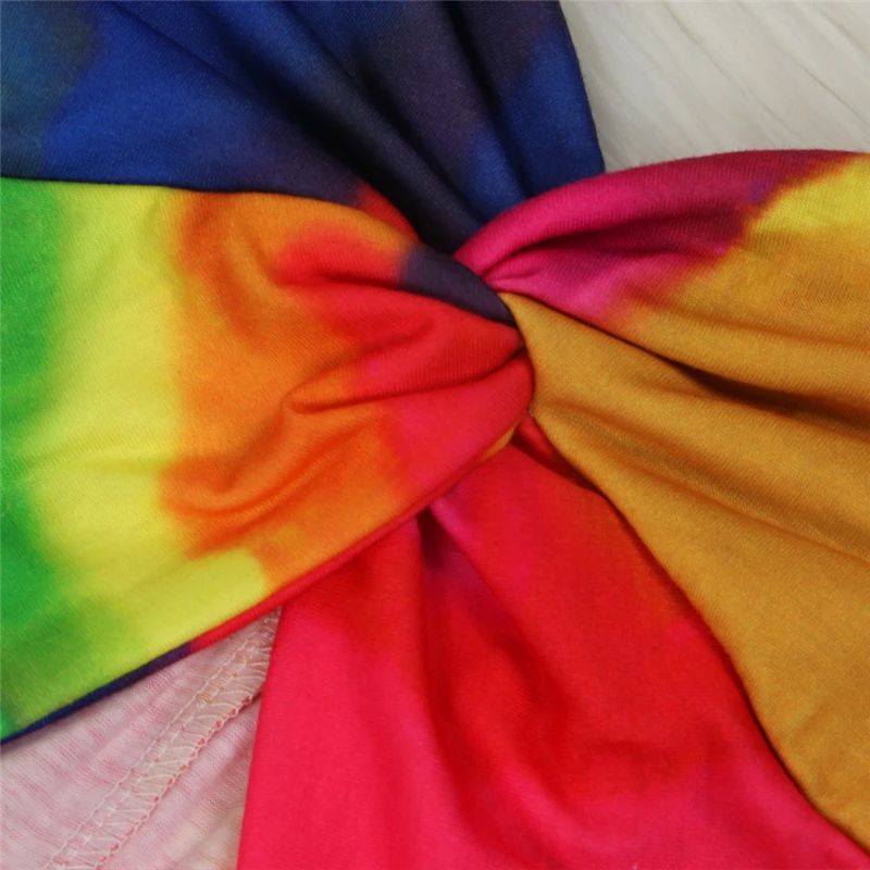 Платье Макси женское летнее с принтом тай-дай без бретелек | Женская одежда