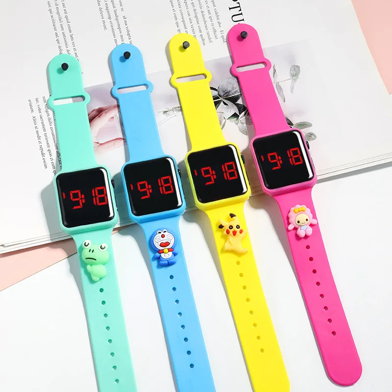 Disney Digital Smart sport watch LED Display Watch Spiderman Cartoon Fashion Student Electronic Boy Girl Children's Gif | Игрушки и