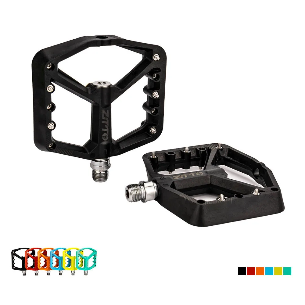 

MTB Mountain Bike Pedals Nylon Fiber Bicycle Platform Flat Pedals Anti-Slip 9/16 Inch Bearing For BMX Road Bikes