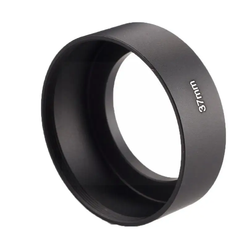 

37mm Universal Camera Black Thread Mount Metal Lens Protector Hood Accessories Camera V1U0