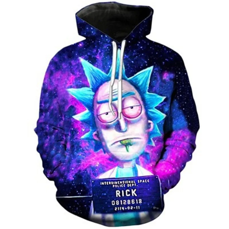 

2021 New Design Ri ck and mo rty Mens Hoodies 3d Print Funny Hoodie Man Fashion Rick morty Casual Hoodie Male Sweatshirt