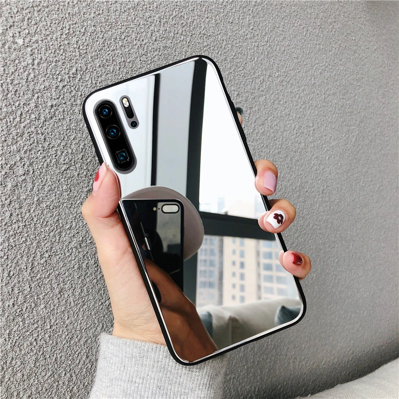 Полный зеркальный мягкий чехол КРЫШКА ДЛЯ HUAWEI Честь 7A 8A 7C 8C 8S 8X10 20 9 Lite 9x 10i P20 P30 Pro P30lite девушка чехол с металлическим эффектом