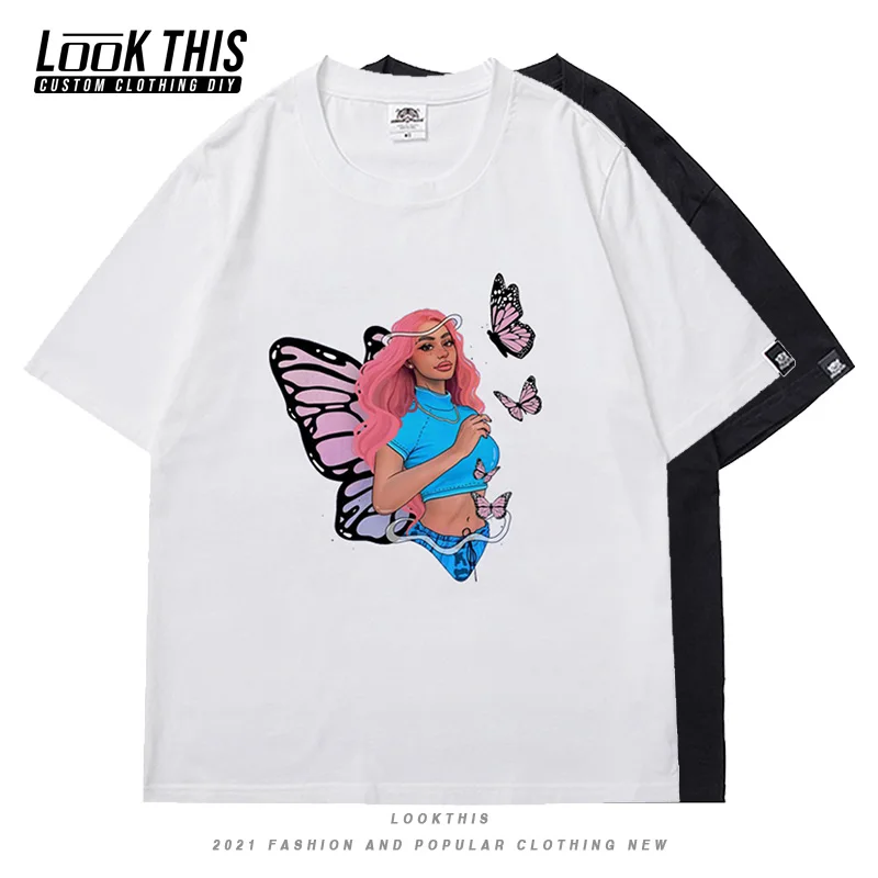 

Kristen Hancher Kawaii Printing Oversized T-shirt Women's T-shirt Summer Short Sleeve T-Shirts Tops Streetwear Vintage Tees