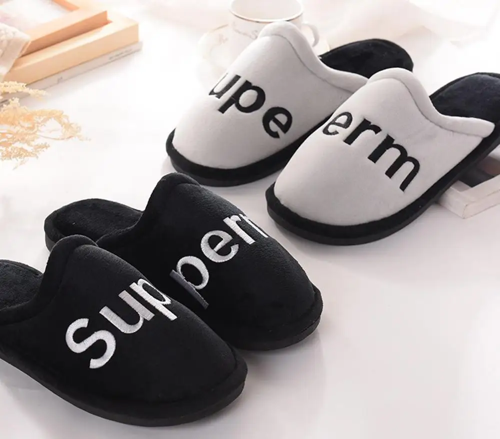 Тапочки из хлопчатобумажной ткани женские зимние теплые Нескользящие домашние