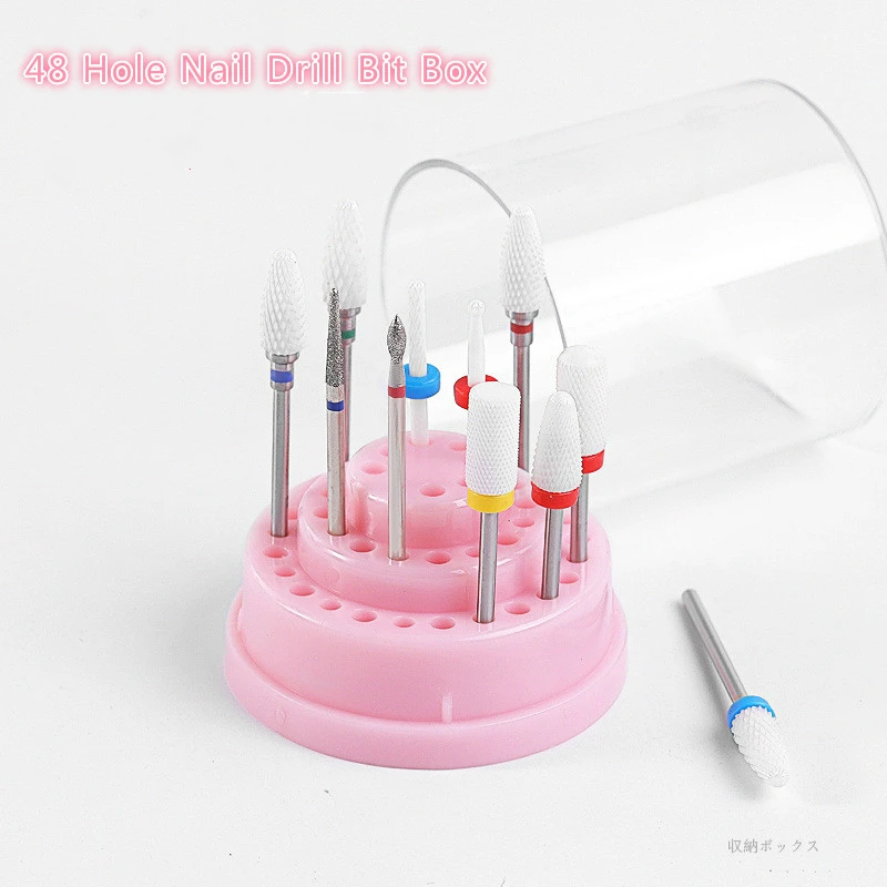 Контейнер для маникюрных фрез с подставкой и контейнером хранения аксессуары