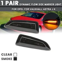 2x Dynamic LED Side Marker Day Lights 12V Flowing Turn Signal Light Side Repeater Lamp Panel for Opel for Vauxhall Astra J K