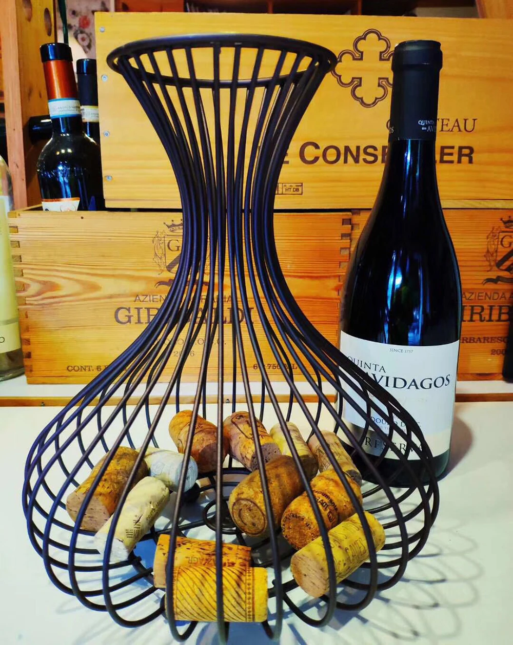 Контейнер для вина из пробки с орнаментом коробка хранения органайзер домашнего