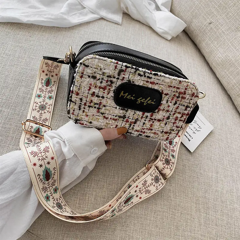 2019 new women's bag tide Korean version of the wild woolen fashion personality famous brand Messenger | Багаж и сумки