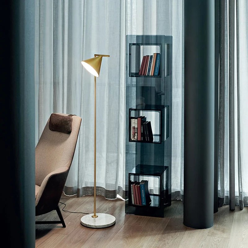 Lâmpada de Assoalho de Arte Cabeça da Lâmpada Luz do Assoalho para a Decoração do Hotel em Casa Minimalista Ajustável Nordic Moderno Olho-protetor E27 Metal pé 2 High Quality Luzes e Iluminação