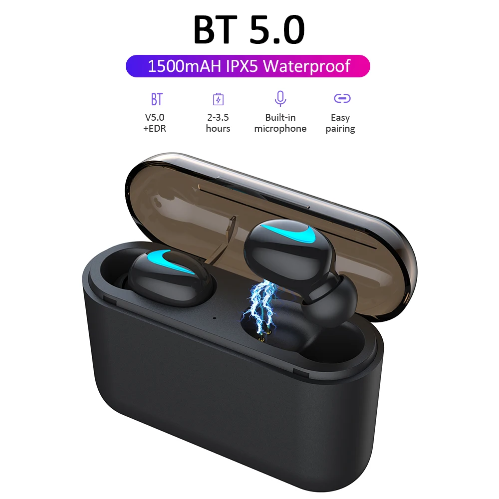 HBQ Q32 Новинка BT5.0 TWS беспроводные наушники Bluetooth стерео свободные руки спортивные