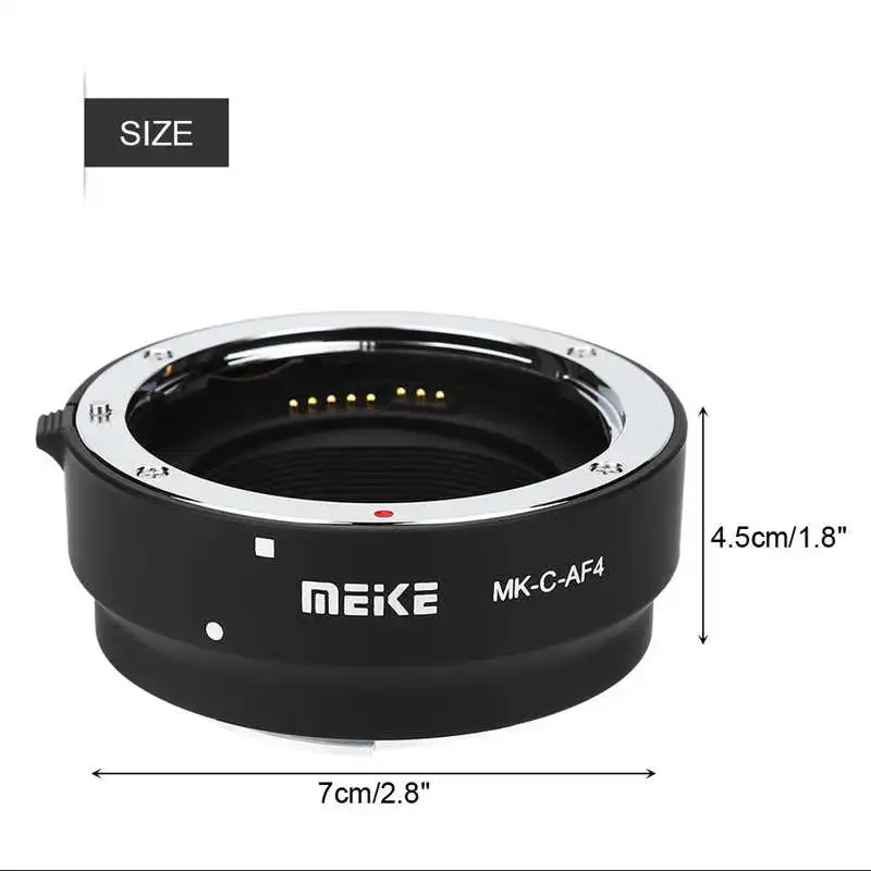 Meike MK C AF4 автофокусом кольцо адаптер для объектива Цифрового Фотоаппарата Canon EOS M