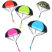 hand throwing mini soldier parachute toys game play educational toys fly parachute outdoor fun play game for kids toy sports