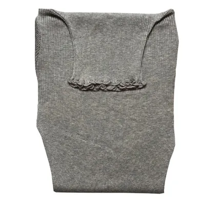 Sliver gray 70% натуральный шелк, 30% хлопок, джемпер с высоким воротником, Базовый стиль, бесшовный свитер с длинными рукавами, футболка с высокой эластичной нитью - Цвет: Sliver gray