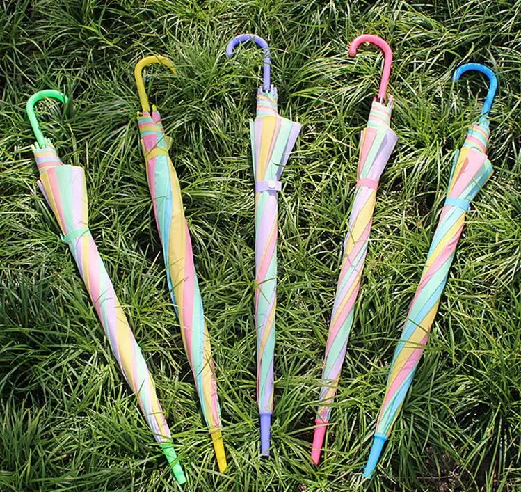 Зонтик Красочная радуга прозрачный зонт от дождя и солнца для свадебной