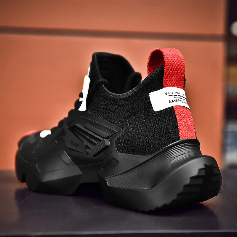 Weweya мужские кроссовки из искусственной кожи на массивной подошве дышащие