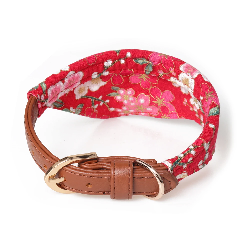 Питомцы Щенок Ошейник для кошек цветочный принт бант маленькие собаки