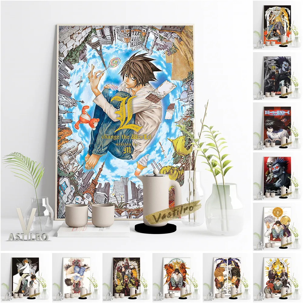 

Modern Wall Art Canvas Painting Home Room Decor Pictures Anime Death Note Light Yagami Nordic Poster and Prints for Boys Bedroom
