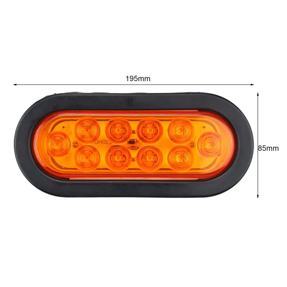 

New 12V 10 LEDs 6inch Car Side Marker Lights Turn Signal Light Brake Lights Clearance Lights Rear Lights For Trucks Trailer