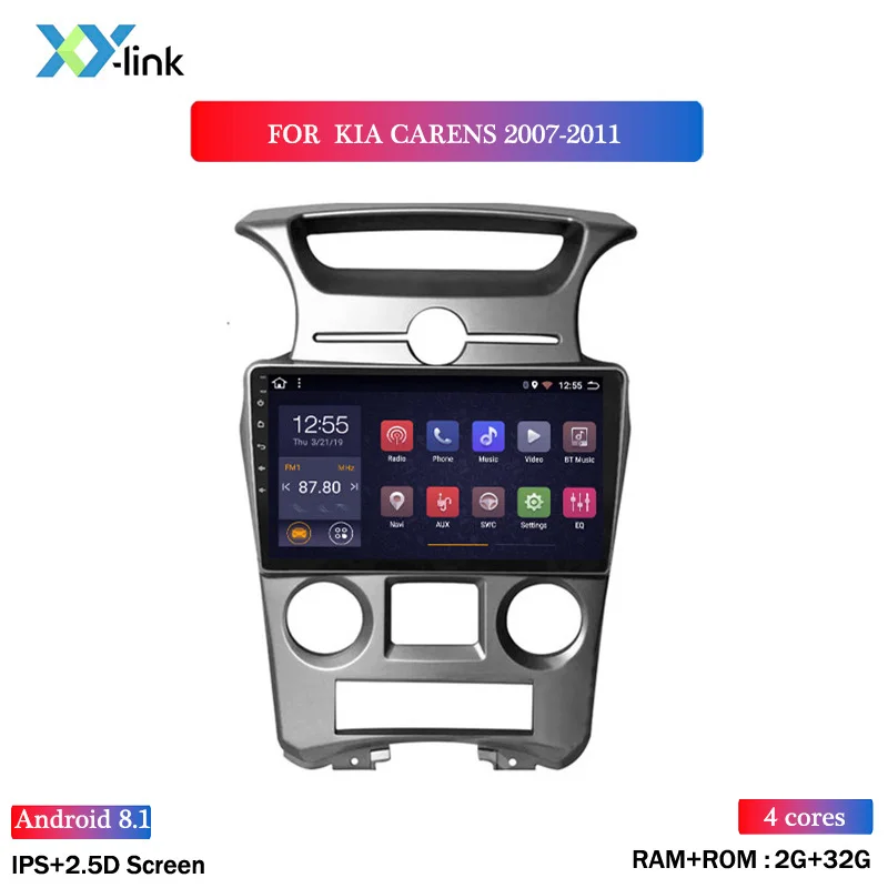 4 CORES 2G RAM 9 дюймов Android 2.5D автомобильный DVD gps для KIA carens 2007-2011 Автомобильный Радио gps навигация головное устройство встроенный wifi - Цвет: 4 CORES 2G RAM