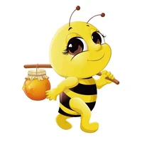 colorful auto sticker bees with honey decal pvc car kk147cm