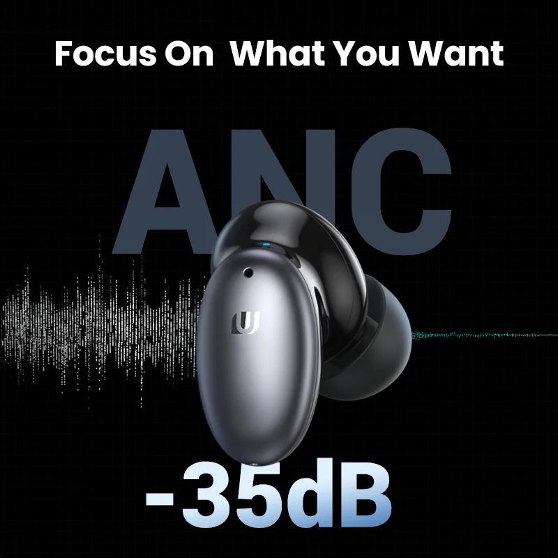 Беспроводные наушники Ugreen HiTune X6 Bluetooth 5 1 TWS наушники-вкладыши ANC 35 дБ гибридные с