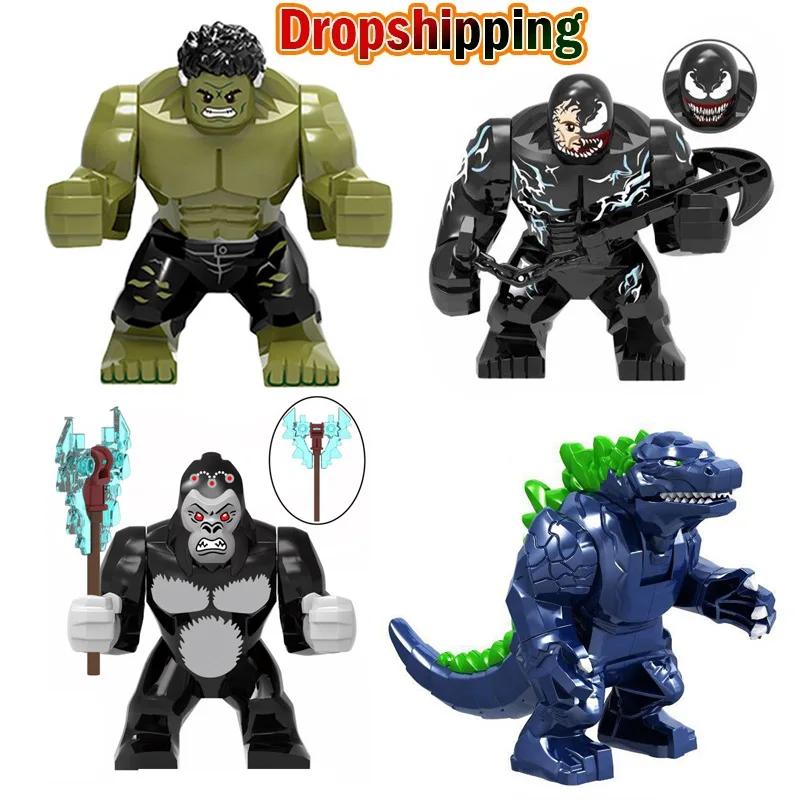 

Disney Iron Man Spiderman War Machine Hulk Venom Figure Blocks Construction King Kong Building Bricks Toys For Children