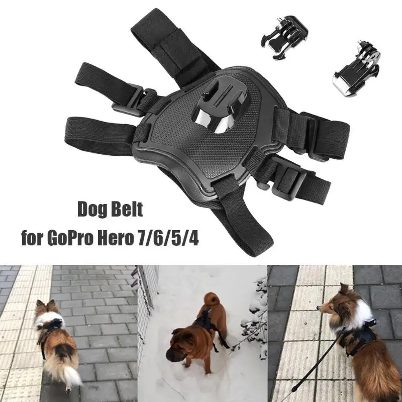 Adjustable Dog Harness Mount Action Camera Dog Belt Chest Strap Holder Action Base For GoPro Hero 7 6 5 4 Xiaoyi Sports Camera