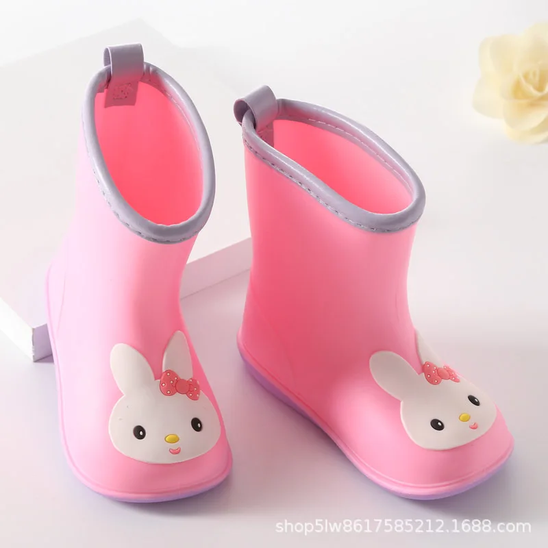 

2021 new fashion PVC rubber kids baby cartoon shoes children water shoes waterproof rain boots classic kids shoes