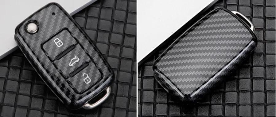 Автомобильный чехол для ключей из углеродного волокна держатель Skoda Octavia A5 Kodiaq Yeti