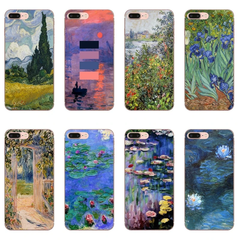 Новинка чехол Monet в виде садового лотоса для iPhone 11 Pro XS Max XR X 8 7 6 6S Plus 5 фотоблесток