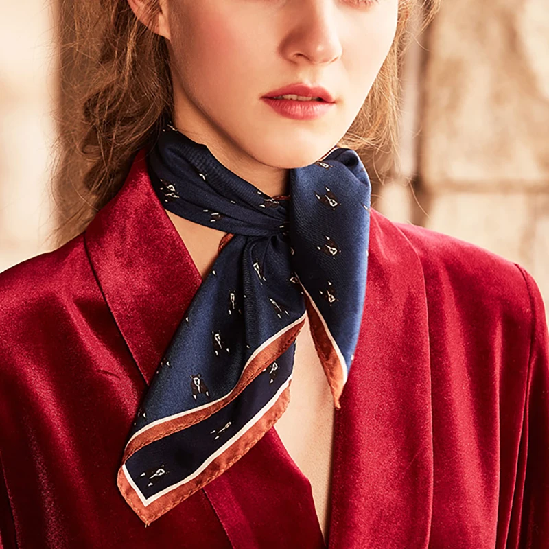 Женский платок в деловом стиле квадратные шарфы декоративная бандана