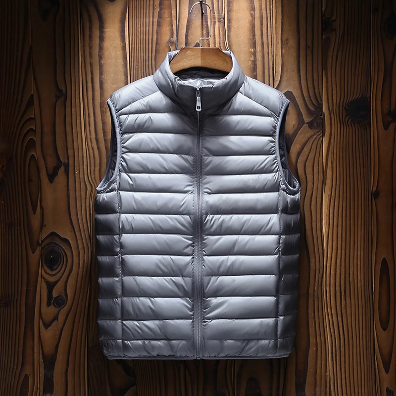 Autumn and winter men's Vest Ultralight Sleeveless light  tank tops classic style thin warm winter wear inside and outside coats